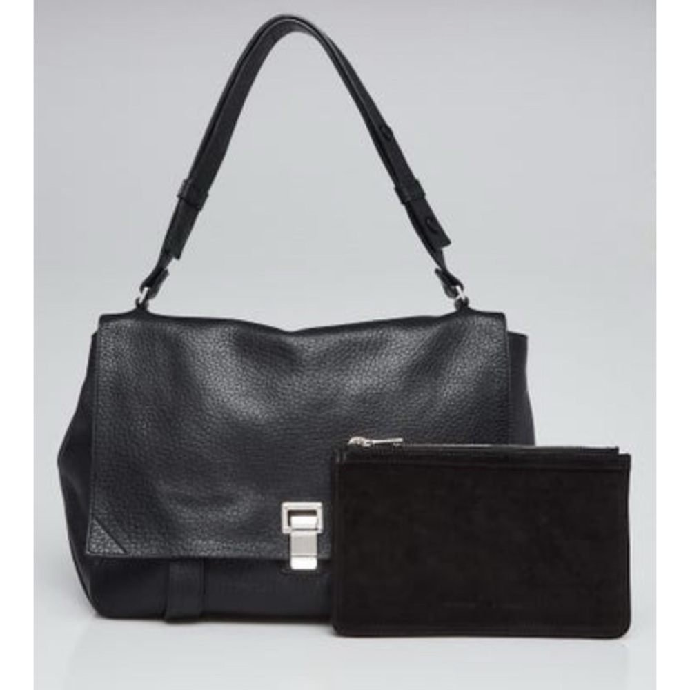 PROENZA SCHOULER Pebbled Calfskin Double Sided PS Courier Bag larger bag